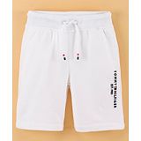 Tommy Hilfiger Brand Name Print Shorts - White