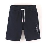 Tommy Hilfiger Cotton Woven Knee Length Shorts Logo Embroidered - Carlo Black