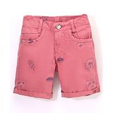 Little Kangaroos Knee Length Shorts Tree Print - Pink