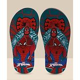 Kidsville Spiderman Printed Soft Cushion Flip Flops - Teal Blue