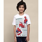 Kidsville Half Sleeves Spiderman Printed T Shirt - White