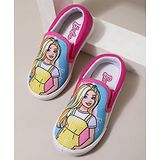 Kidsville Barbie Featuring Doll Printed Canvas Shoes - Pink