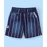 Little Kangaroos Above Knee Length Shorts Striped - Blue