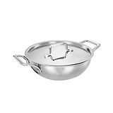 Inalsa Cookware Platinum Triply Fry Pan 2 L Induction Friendly Small- Silver