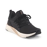 PUMA Softride Sophia 2 Jr Casual Shoes with Lace Up Closure -  Black Warm White &  Gold