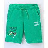 Cotton Super Puma Graphic Shorts - Green