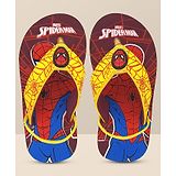 Kidsville Marvel Avengers Spider Man Featured Printed Soft Cushion Flip Flops - Red