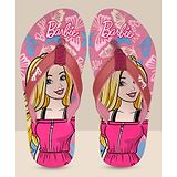 Kidsville Barbie Featured Printed Soft Cushion Flip Flops - Pink