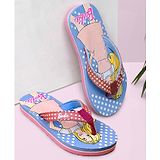 Kidsville Barbie Featured Printed Soft Cushion Flip Flops - Blue