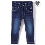 Ruff Full Length Washed Solid Jeans - Blue