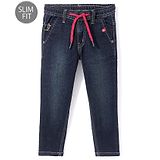 Ruff Full Length Washed Denim Jeans - Mud Blue