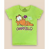 Kidsville Garfield Featuring Half Sleeves Peace & Love Tee - Green