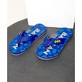 Kidsville DC Comics Superheroes Featuring Batman Printed Soft Cushion Flip Flops - Blue