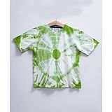 My Pink Closet Half Sleeves Tie & Dye Tee - Green