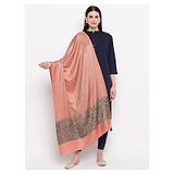 Tossido Corelle Modal Silk Stole - Peach Paisley