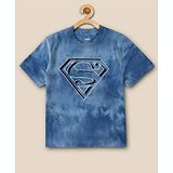 Kidsville Half Sleeves Superman Printed Tee - Blue