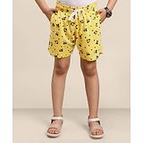 Kidsville Mickey & Friends Printed Shorts - Yellow