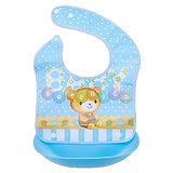 FANTASY INDIA Bib Apron for Feeding with Detachable Food Catcher Waterproof (Assorted Colors & Prints)