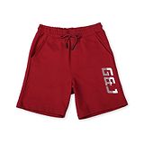 Gini & Jony Cotton Knee Length Bermuda Text Print- Red