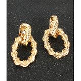 Yellow Chimes Earrings for Women Gold Plated Drop Earrings Lightweight Bold Drop Earrings