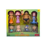 Funskool 8-In-1 Pack Chhota Bheem & Friends with Articulation Collectible Green Gold - Height 10.5 cm