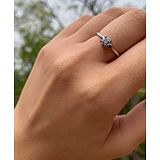 Salty Fashion Jewellery Electroplated Alloy Anti tarnish Moana Crystal Silver Ring for Girls Women- 1 Adjustable Ring