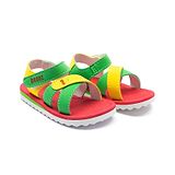 Beanz Unisex Motion Velcro Sandals - Yellow Red Green