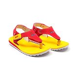 Beanz Unisex Cherry Printed Angel Velcro Sandals - Yellow Red