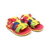 Beanz Unisex Springy Velcro Sandals - Red Blue