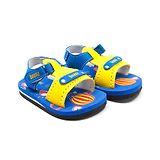 Beanz Unisex Supples Velcro Sandals - Blue Yellow