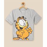 Kidsville Garfield Featuring Half Sleeves Nermal Printed Tee - Grey