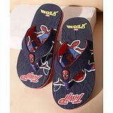 Kidsville Spiderman Featuring Printed Soft Cushion Flip Flop - Navy Blue