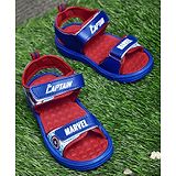 Kidsville Captain America Theme Printed Sandals - Blue