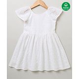 Sweetlime By A S Sweetlime by A.S . White Cotton Schiffly Dress - White