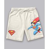 Kidsville Justice League Superman Printed Shorts - White