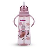 Adore Pro Bling Straw Sipper with Handle & Retractable Head Pink - 270 ml