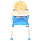 Safe-O-Kid Baby 4 in 1 Booster Chair with Adjustable Tray and Soft Cushion - Blue