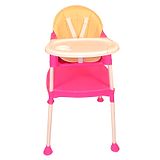 Safe-O-Kid Baby 4 in 1 Booster Chair with Adjustable Tray and Soft Cushion - Red