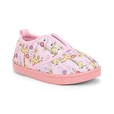 LIBERTY Baby Giraffe & Flowers Printed Slip On Shoes - Pink