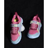 LIBERTY Patch Detailed Velcro Closure Sneakers - Pink