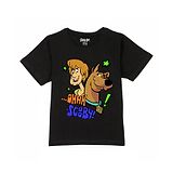 Wear Your Mind Warner Bros Featuring Half Sleeves Scooby Doo With Shaggy Rogers Printed Tee - Black