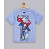 Kidsville Half Sleeves Superman Printed T-Shirt - Blue