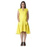 Mom for sure by Ketki Dalal Sleeveless Solid Maternity And Nursing  Dress - Yellow