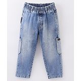 Little Kangaroos Denim Jeans Relaxed Fit Stretchable  - Light Blue