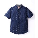 Under Fourteen Only Half Sleeves Abstract Printed Shirt - Navy Blue