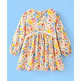 Under Fourteen Only Garden Flowers Printed & Flared Dress - White & Multi Colour