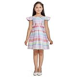 Peppermint Singlet Sleeves Cotton Striped Dress - Pink