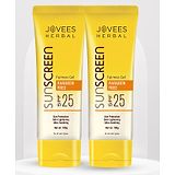 Jovees Herbal Sunscreen Fairness Gel SPF 25 with Aloe Vera For Oily Sensitive Dry Skin Protects from Tanning and Uneven Skin Tone Pack Of 2 - 100 g Each