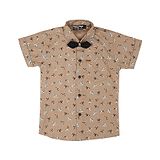 Actuel - Half Sleeves Abstract Printed Shirt-Beige,Navy,White