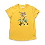 GINI & JONY Gini And Jony Half Sleeves Floral And Hello Summer Text Printed Tee - Yellow